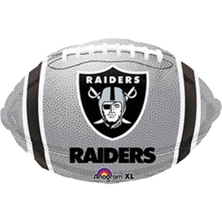 ANAGRAM Anagram 74560 18 in. NFL Oakland Raiders Football Junior Shape Foil Balloon 74560